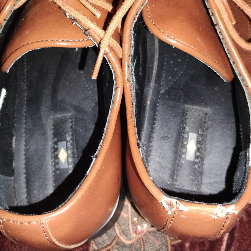Joseph Abboud Tan Leather Oxfords